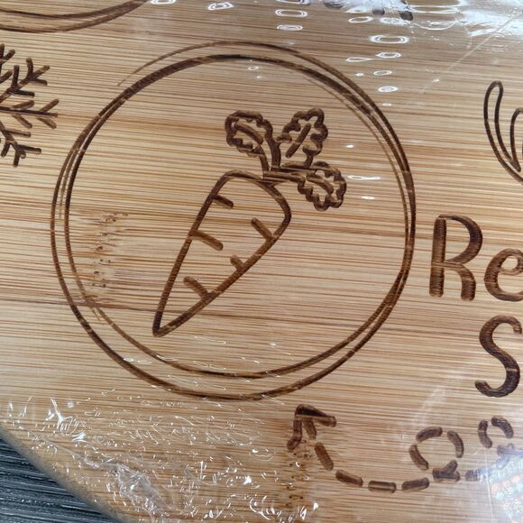 Totally Bamboo Treats for Santa Reindeer 14in Christmas Holiday Lazy Susan NEW - Picture 6 of 10